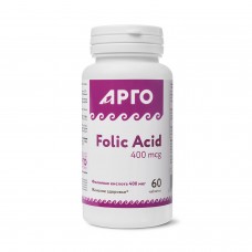 Фолиевая кислота 400 мкг, таблетки, 60 шт.