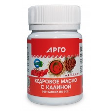 Масло кедровое с калиной (с витамином Е), капсулы, 100 шт