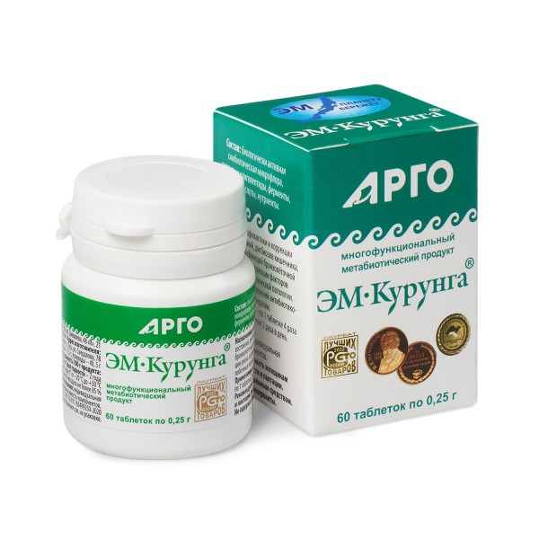 ЭМ-Курунга в таблетках от Арго, 60 штук